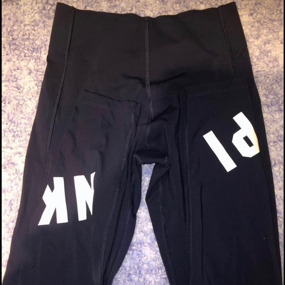 Two pairs of PINK compression leggings